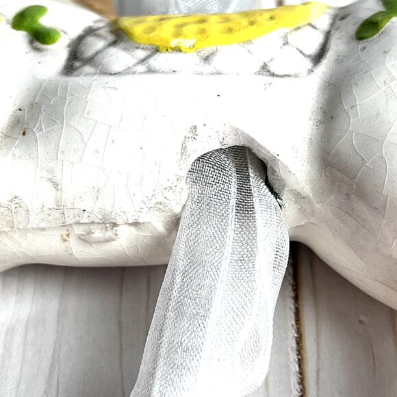 Pair GiGi VTG 70s Carousel Horse Ceramic Figurine Decor Ornament White Fairytale - Picture 8 of 10